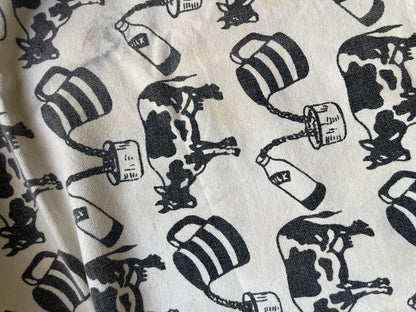 Vintage Cow Tea-towel Scrunchie