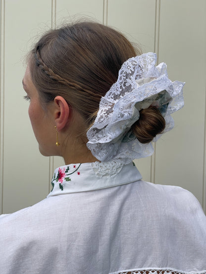 Vintage Lace Rosewood Scrunchie