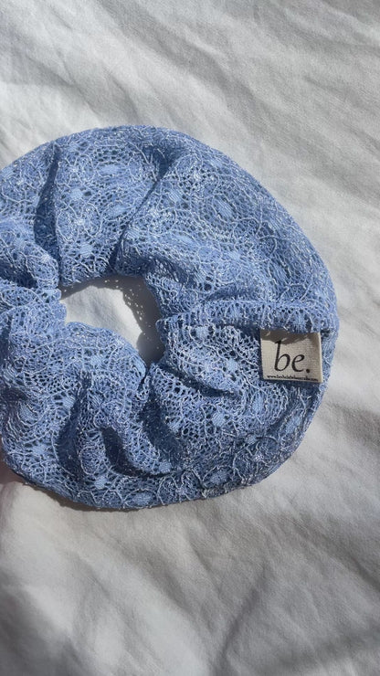 Classic Blue Lace Scrunchie